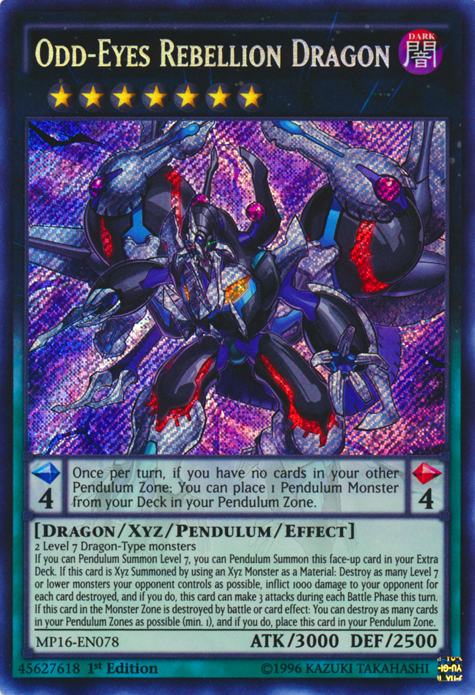 Odd-Eyes Rebellion Dragon [MP16-EN078] Secret Rare | Good Games Adelaide SA