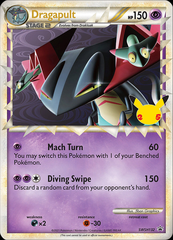 Dragapult (SWSH132) (Celebrations) [Sword & Shield: Black Star Promos] | Good Games Adelaide SA