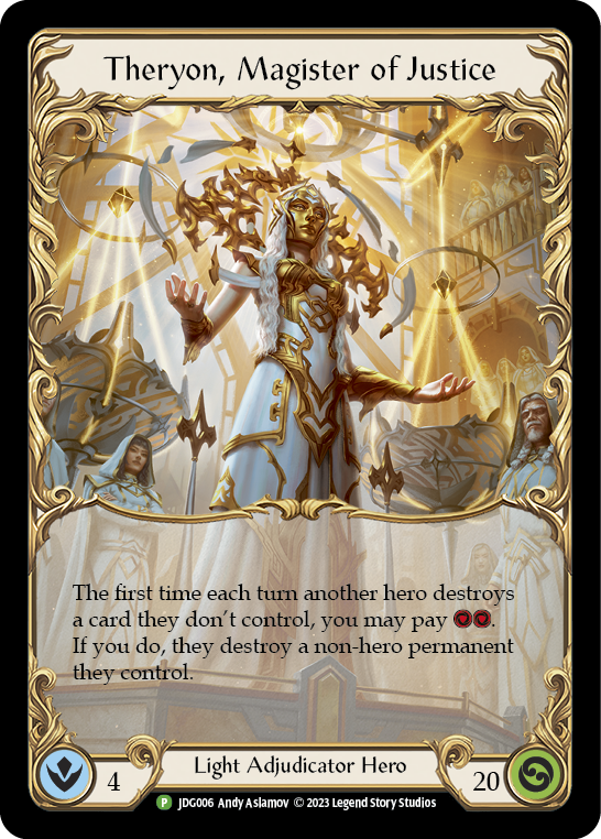 Theryon, Magister of Justice [JDG006] (Promo)  Cold Foil | Good Games Adelaide SA
