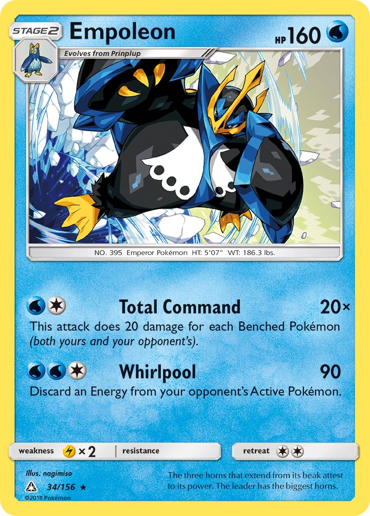 Empoleon (34/156) (Cracked Ice Holo) (Theme Deck Exclusive) [Sun & Moon: Ultra Prism] | Good Games Adelaide SA