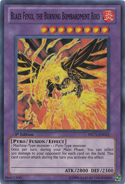 Blaze Fenix, the Burning Bombardment Bird [PRC1-EN012] Super Rare | Good Games Adelaide SA