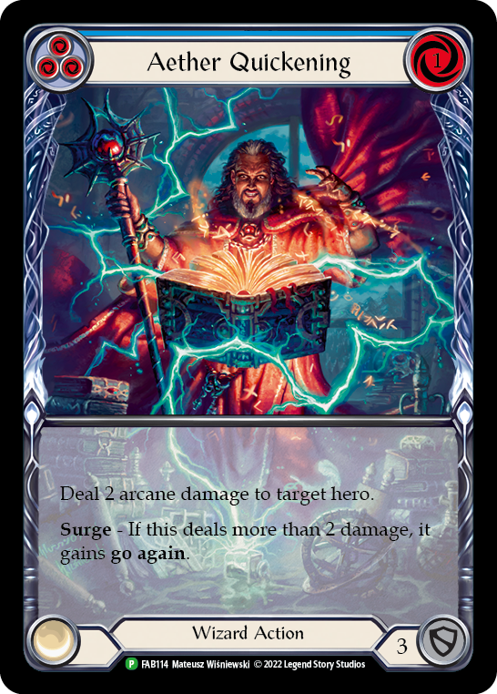Aether Quickening (Blue) [FAB114] (Promo)  Rainbow Foil | Good Games Adelaide SA