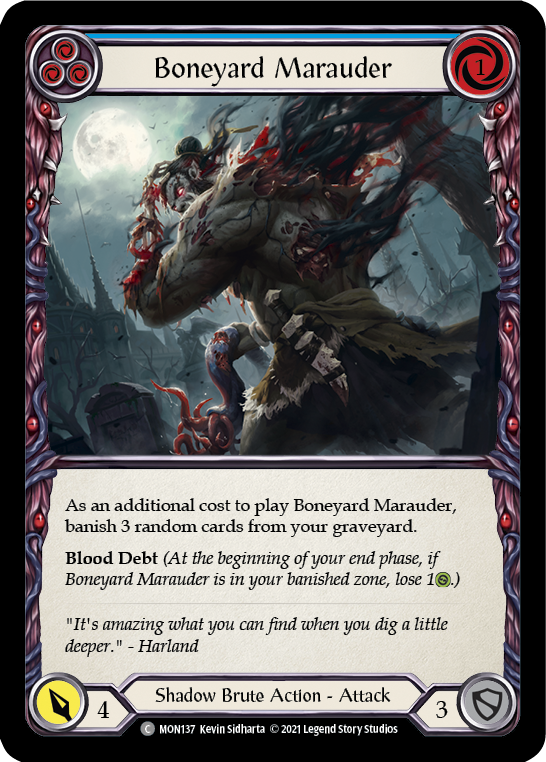 Boneyard Marauder (Blue) [MON137] 1st Edition Normal | Good Games Adelaide SA