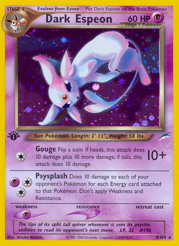 Dark Espeon (4/105) [Neo Destiny 1st Edition] | Good Games Adelaide SA