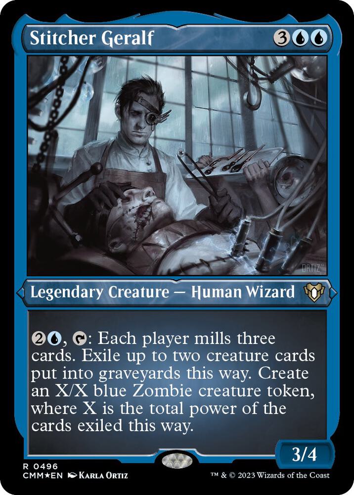 Stitcher Geralf 496 (Commander Masters)  - Etched Foil | Good Games Adelaide SA