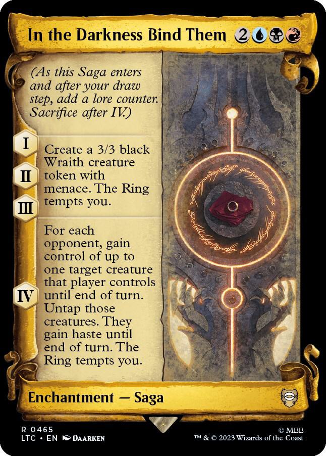 In the Darkness Bind Them 465 (Commander: The Lord of the Rings: Tales of Middle-earth)  - Showcase Scroll | Good Games Adelaide SA