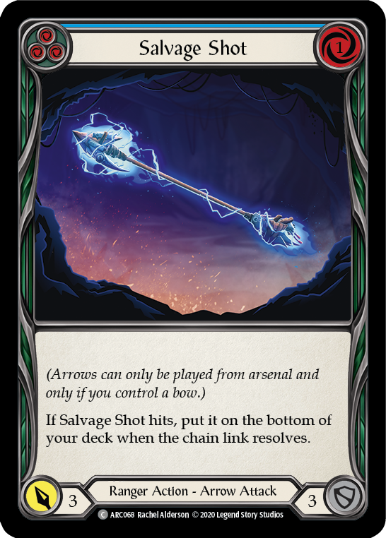Salvage Shot (Blue) [U-ARC068] Unlimited Rainbow Foil | Good Games Adelaide SA