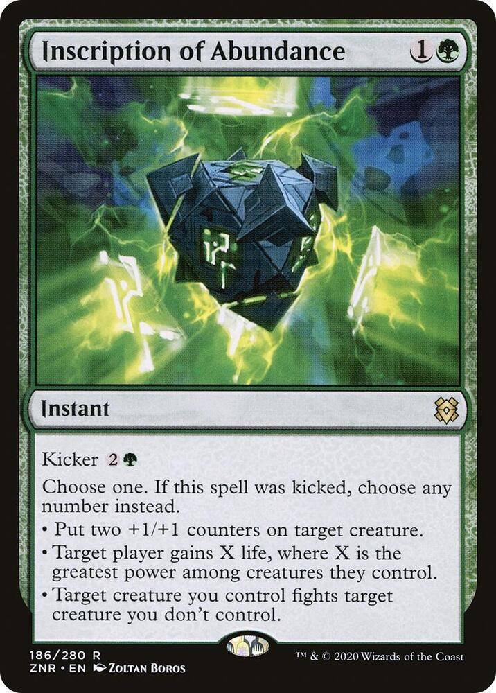 Inscription of Abundance 186 (Zendikar Rising)  - Foil | Good Games Adelaide SA