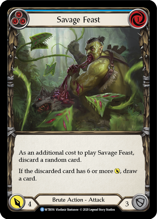 Savage Feast (Blue) [U-WTR016] Unlimited Normal | Good Games Adelaide SA