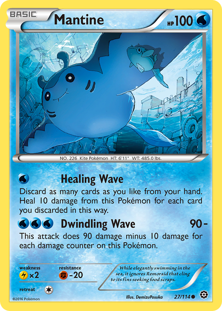 Mantine (27/114) [XY: Steam Siege] | Good Games Adelaide SA