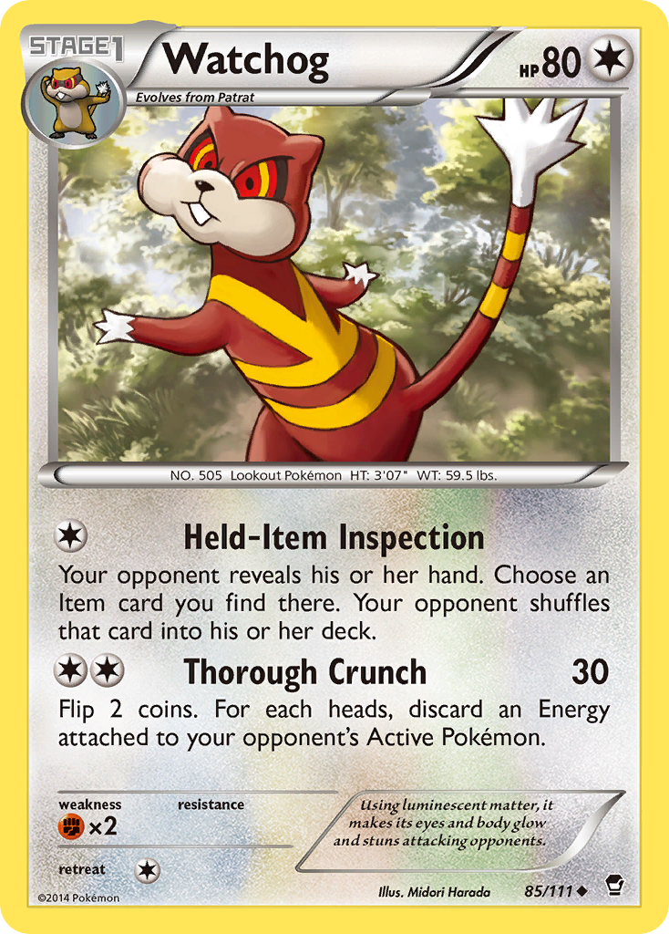 Watchog (85/111) [XY: Furious Fists] | Good Games Adelaide SA