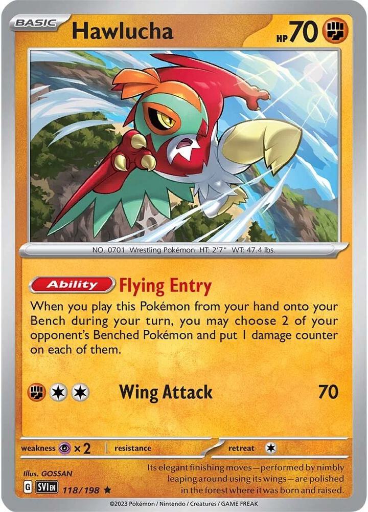 Hawlucha 118/198 (SV01: Scarlet & Violet Base Set)  - Holofoil | Good Games Adelaide SA