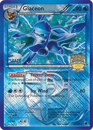 Glaceon 23 116 City Championships Staff 023/116 (League & Championship Cards)  - Holofoil | Good Games Adelaide SA