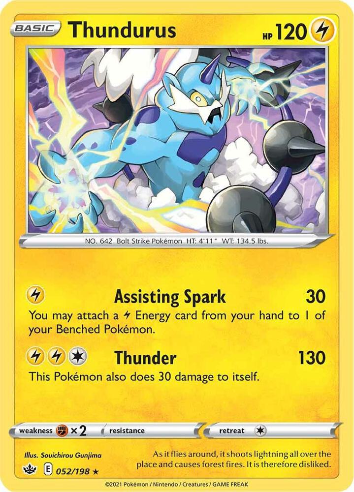 Thundurus 052/198 (SWSH06: Chilling Reign)  - Holofoil | Good Games Adelaide SA