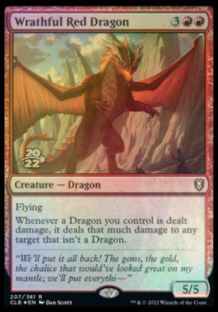 Wrathful Red Dragon [Commander Legends: Battle for Baldur's Gate Prerelease Promos] | Good Games Adelaide SA