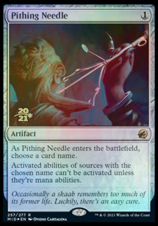 Pithing Needle [Innistrad: Midnight Hunt Prerelease Promos] | Good Games Adelaide SA