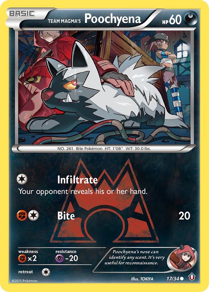 Team Magma's Poochyena 17/34 (Double Crisis)  | Good Games Adelaide SA