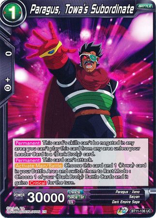 Paragus, Towa's Subordinate [BT11-136] | Good Games Adelaide SA
