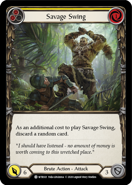 Savage Swing (Yellow) [U-WTR021] Unlimited Rainbow Foil | Good Games Adelaide SA