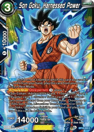 Son Goku, Harnessed Power [BT16-025] | Good Games Adelaide SA