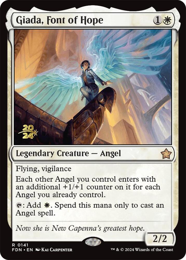 Giada Font of Hope FDN 141 (Prerelease Cards)  - Foil | Good Games Adelaide SA
