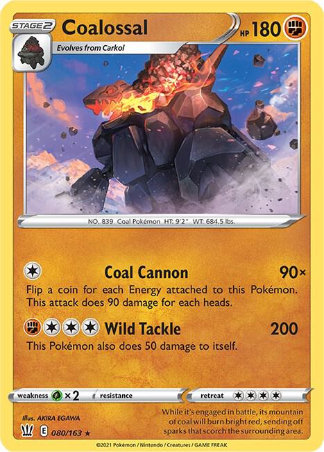 Coalossal 080/163 (SWSH05: Battle Styles)  - Holofoil | Good Games Adelaide SA