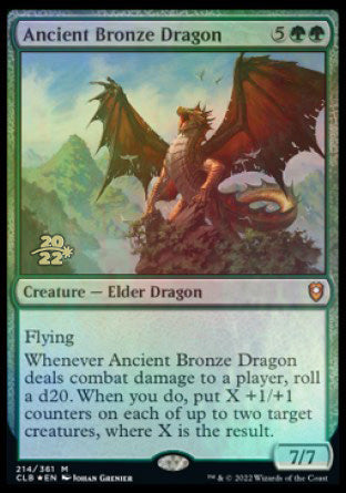 Ancient Bronze Dragon [Commander Legends: Battle for Baldur's Gate Prerelease Promos] | Good Games Adelaide SA