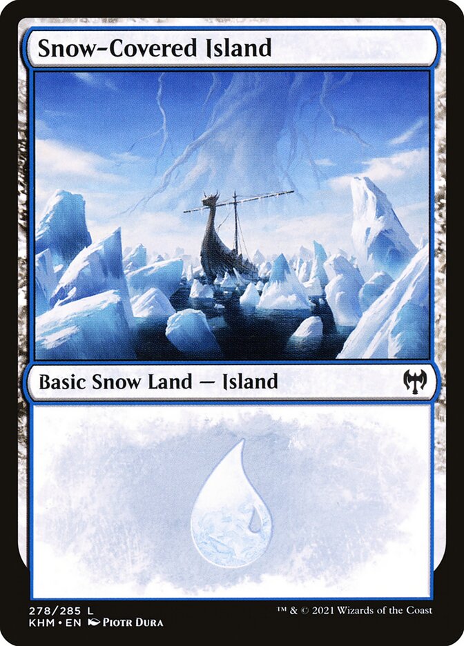Snow-Covered Island 278 (Kaldheim)  - Foil | Good Games Adelaide SA