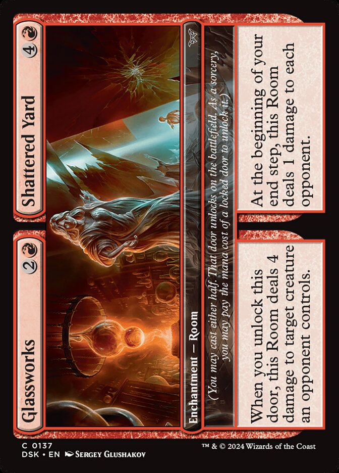 Glassworks // Shattered Yard 137 (Duskmourn: House of Horror)  - Foil | Good Games Adelaide SA