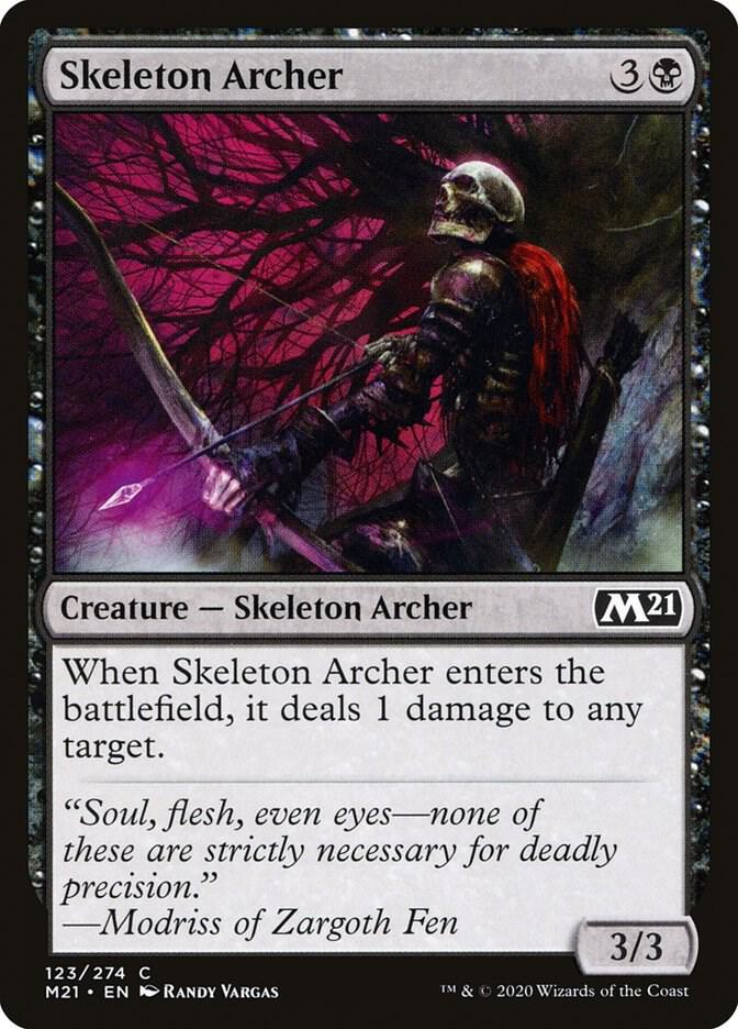 Skeleton Archer 123 (Core Set 2021)  - Foil | Good Games Adelaide SA