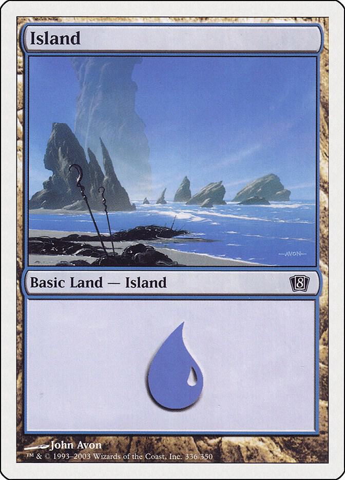 Island 336 336 (8th Edition)  - Foil | Good Games Adelaide SA