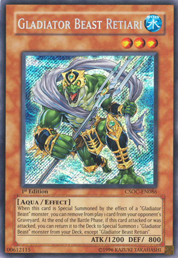 Gladiator Beast Retiari [CSOC-EN086] Secret Rare | Good Games Adelaide SA