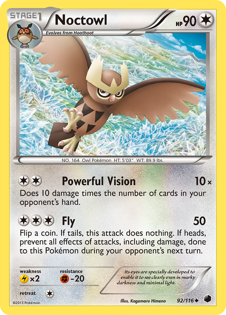 Noctowl (92/116) [Black & White: Plasma Freeze] | Good Games Adelaide SA