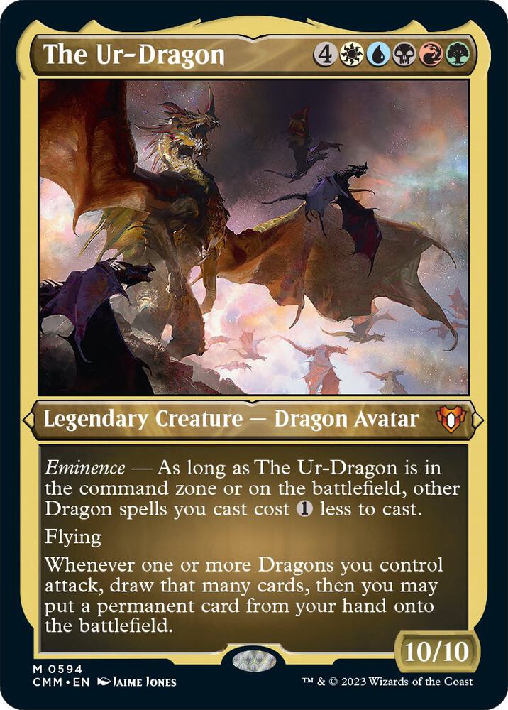 The Ur-Dragon 594 (Commander Masters)  - Etched Foil | Good Games Adelaide SA