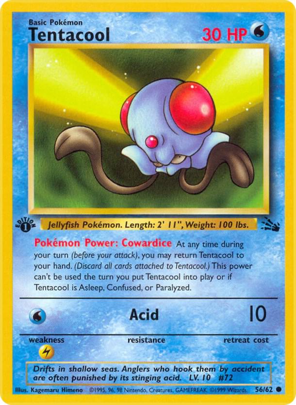 Tentacool 56/62 (Fossil)  - 1st Edition | Good Games Adelaide SA
