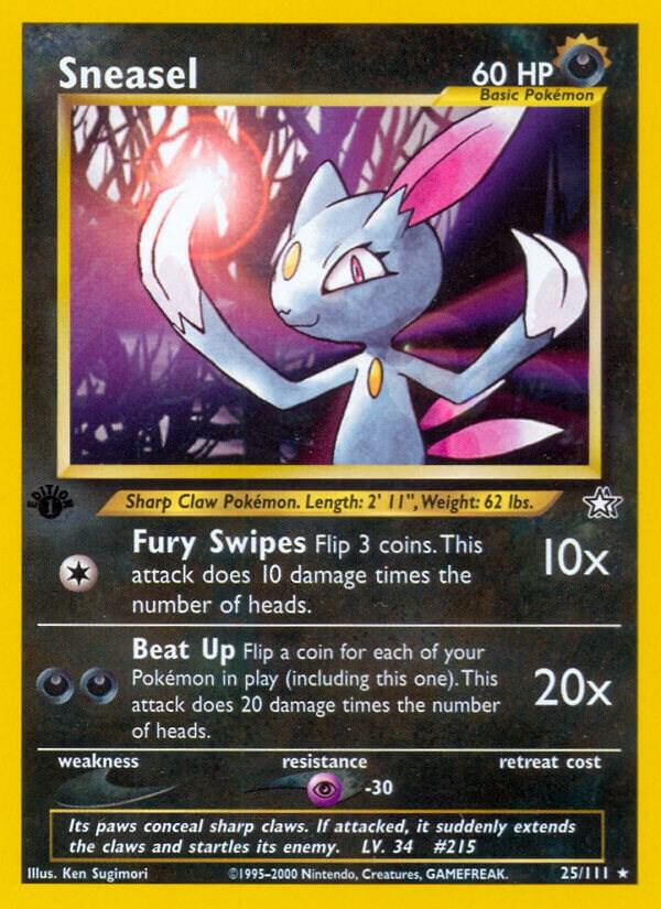 Sneasel 025/111 (Neo Genesis)  - 1st Edition | Good Games Adelaide SA