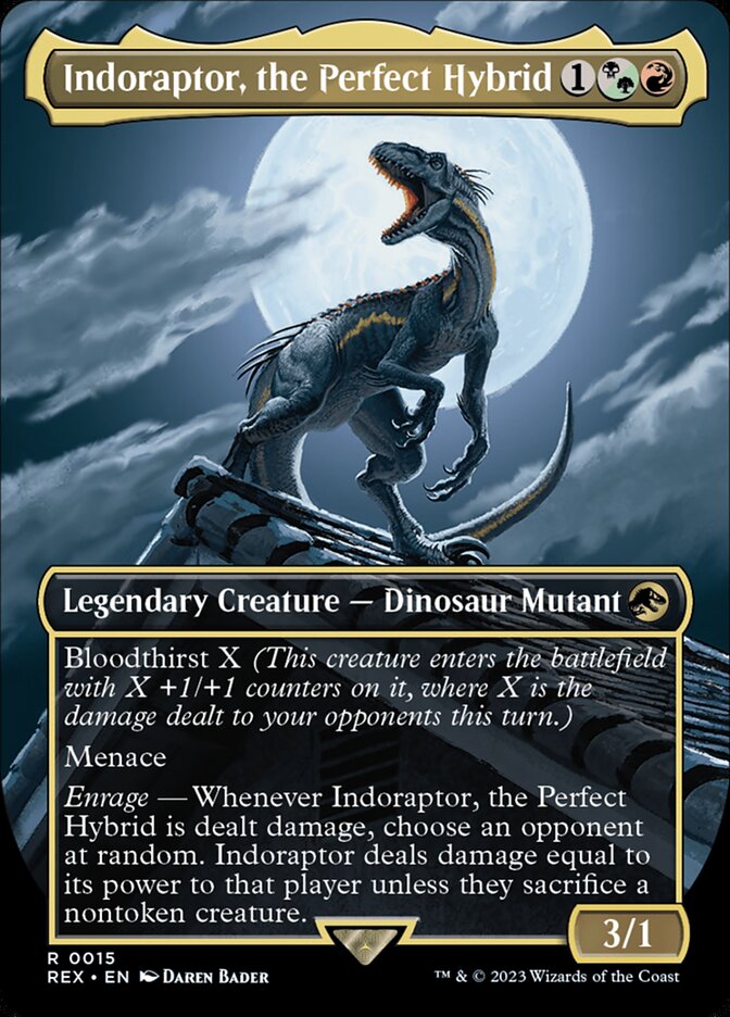 Indoraptor the Perfect Hybrid Borderless 15 (Universes Beyond: Jurassic World Collection)  - Borderless | Good Games Adelaide SA