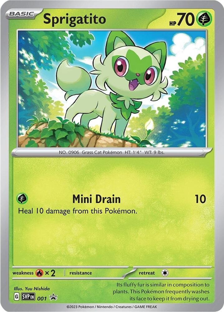 Sprigatito 001 (SV: Scarlet & Violet Promo Cards)  - Holofoil | Good Games Adelaide SA