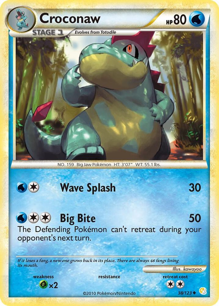 Croconaw 38/123 (HeartGold SoulSilver)  | Good Games Adelaide SA