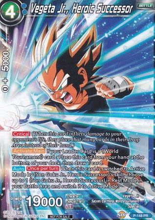 Vegeta Jr., Heroic Successor (Power Booster) (P-148) [Promotion Cards] | Good Games Adelaide SA