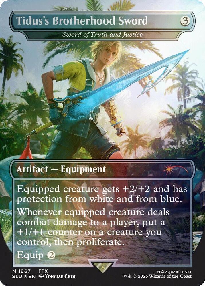 Tiduss Brotherhood Sword Sword of Truth and Justice Rainbow Foil 1867 (Secret Lair Drop Series)  - Foil | Good Games Adelaide SA