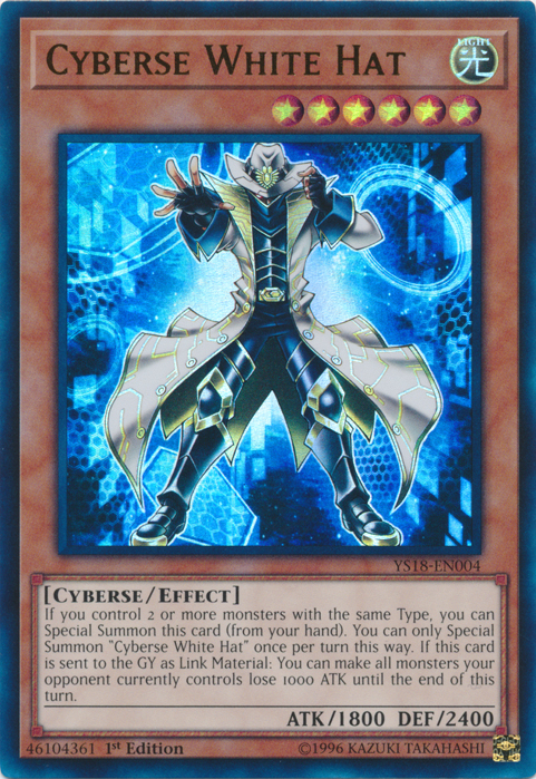 Cyberse White Hat [YS18-EN004] Ultra Rare | Good Games Adelaide SA