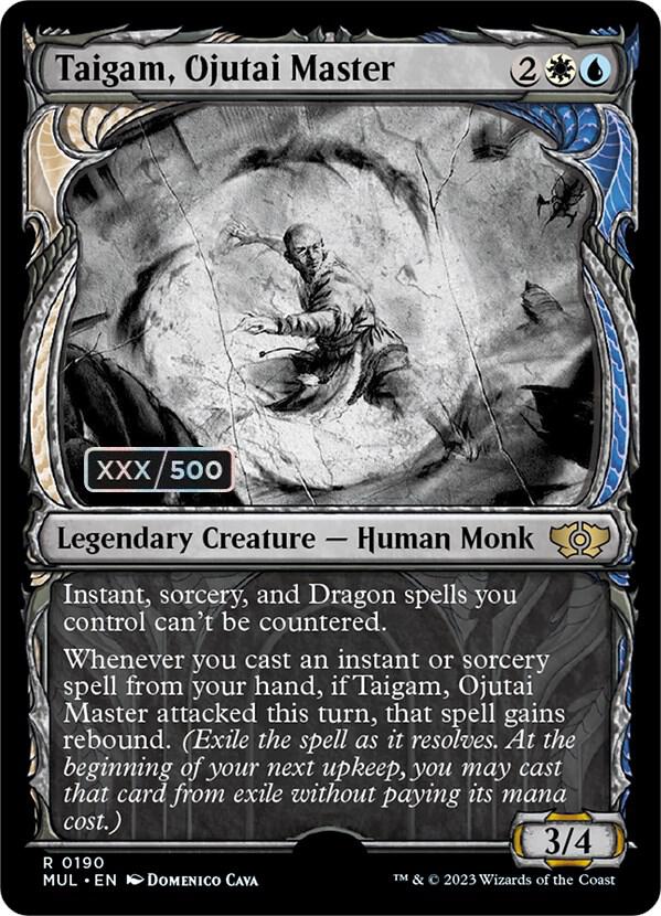 Taigam, Ojutai Master Serialized 190 (March of the Machine: Multiverse Legends)  - Double Rainbow Foil | Good Games Adelaide SA