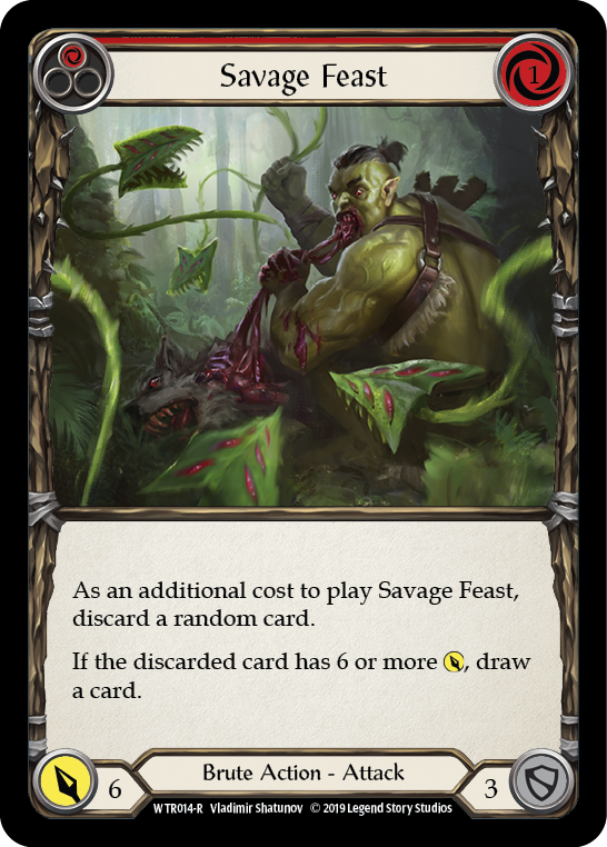 Savage Feast (Red) [WTR014-R] Alpha Print Rainbow Foil | Good Games Adelaide SA