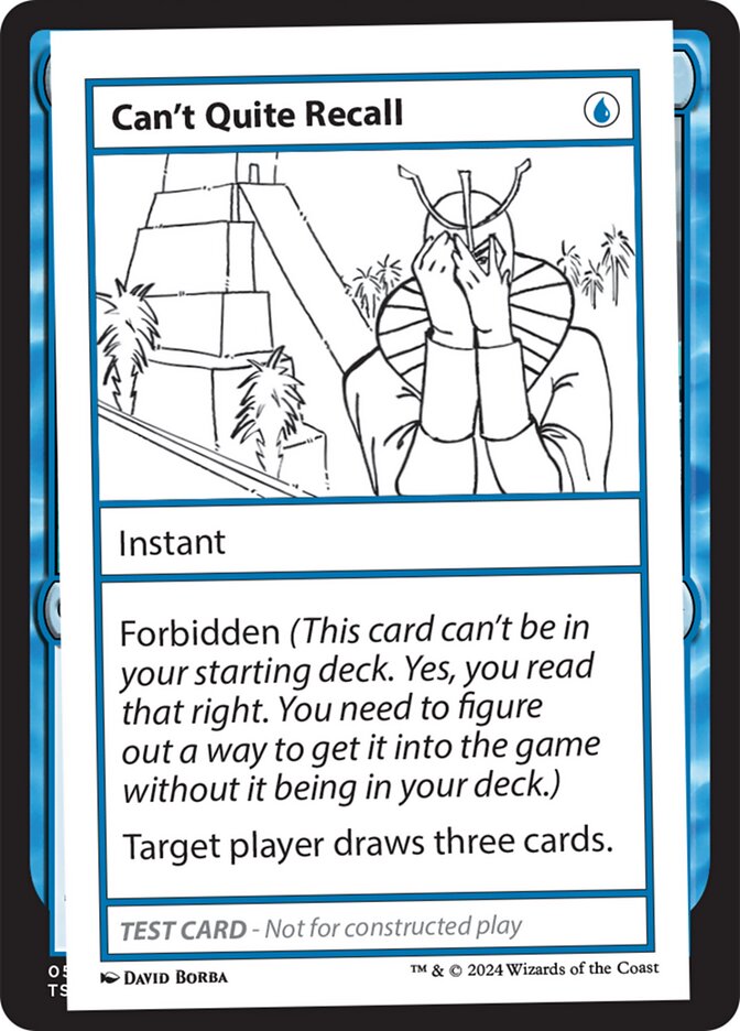 Can't Quite Recall  (Mystery Booster 2 Playtest Cards)  | Good Games Adelaide SA