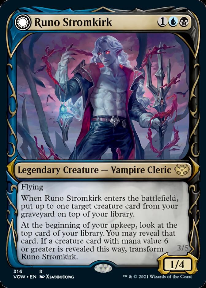 Runo Stromkirk // Krothuss, Lord of the Deep (Showcase Fang Frame) [Innistrad: Crimson Vow] | Good Games Adelaide SA