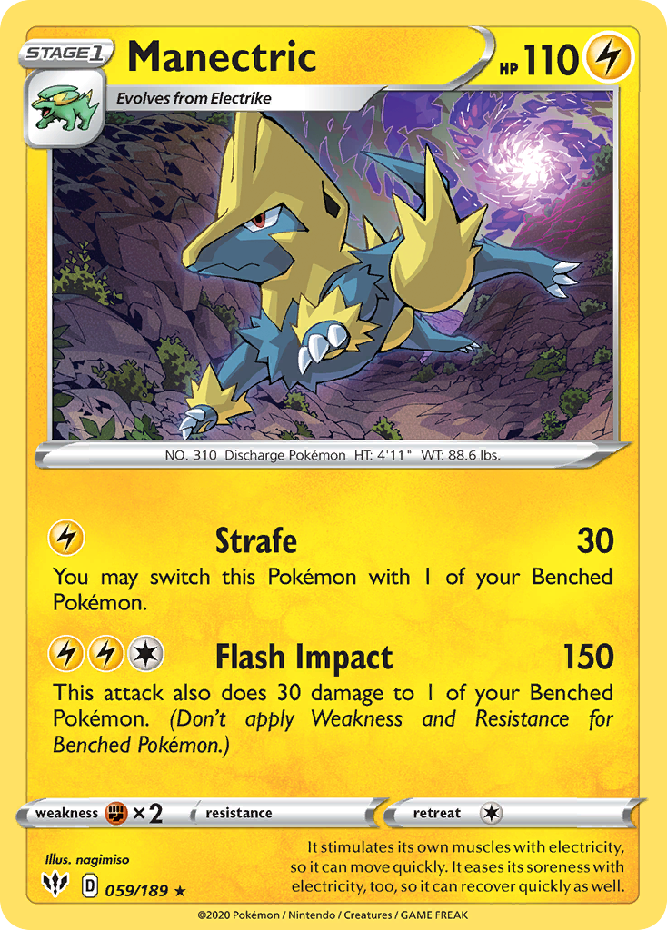 Manectric (059/189) [Sword & Shield: Darkness Ablaze] | Good Games Adelaide SA