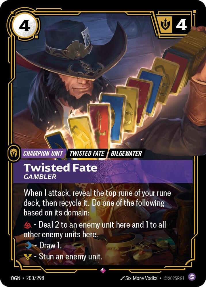 Twisted Fate Gambler 200/298 (Origins)  - Foil | Good Games Adelaide SA