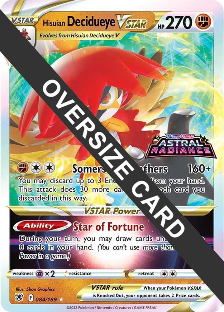 Hisuian Decidueye VSTAR 084 189 084/189 (Jumbo Cards)  - Holofoil | Good Games Adelaide SA