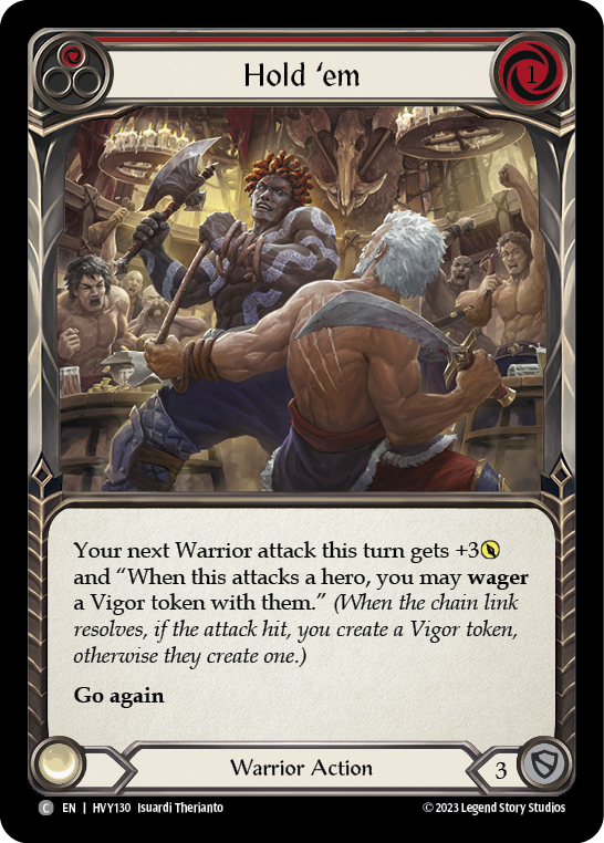 Hold 'em (Red) [HVY130] (Heavy Hitters)  Rainbow Foil | Good Games Adelaide SA